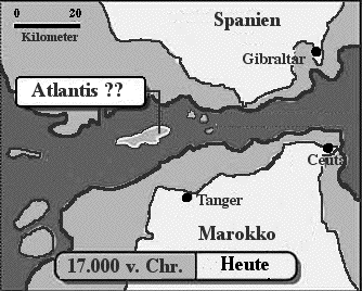 Lage von Atlantis nach
                  Collina-Gerard