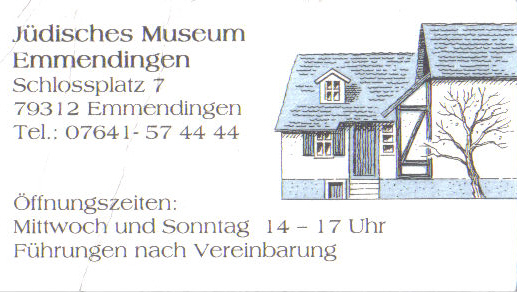 Jüdisches Museum
                      Emmendingen